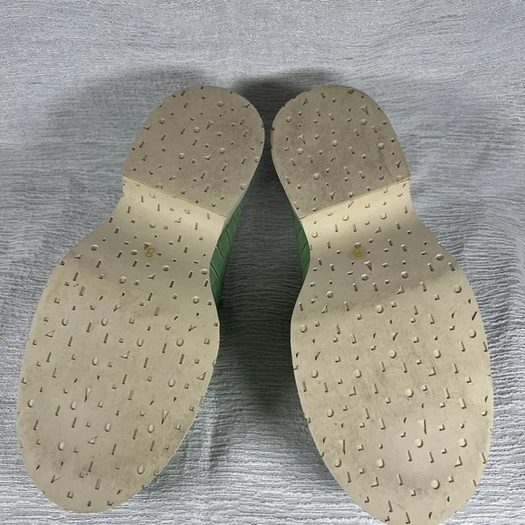 Charlotte Stone Duncan Backless Loafers - Light Green Alligator Design - Picture 6 of 7